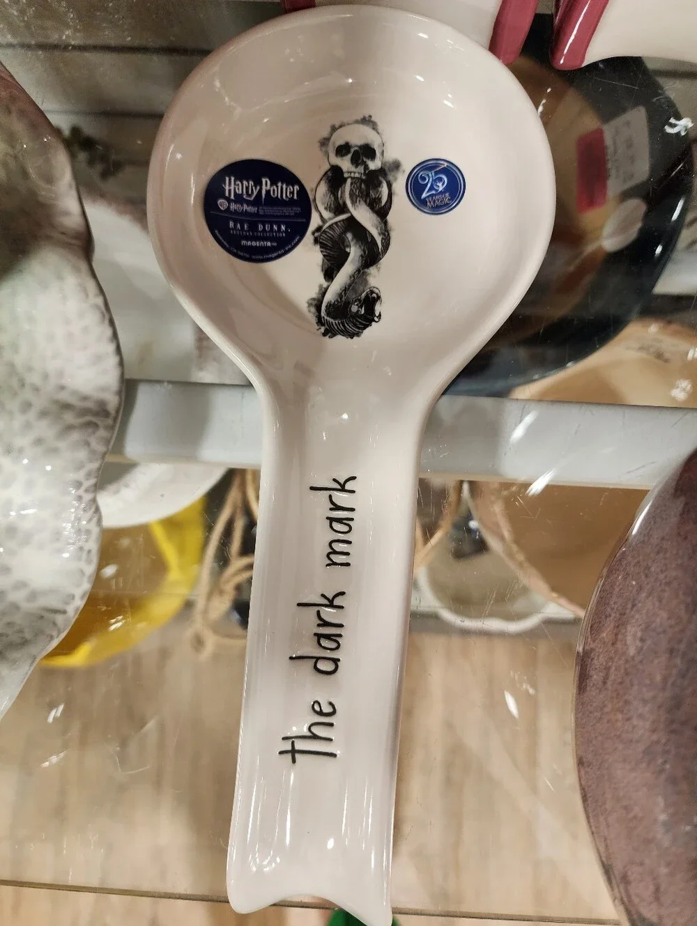 Rae Dunn Harry Potter 'The Dark Mark' Ceramic Spoon Rest - White
